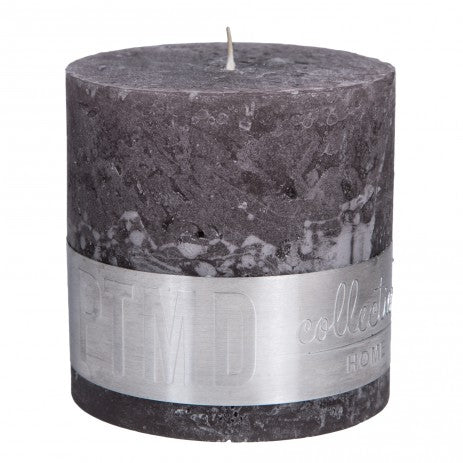 Rustic Swish grey blok kaars