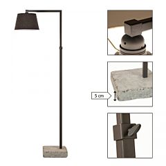 Lacio vloerlamp Mat zwart