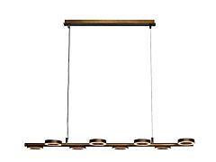 Apriro 8 lichts hanglamp Donker messing