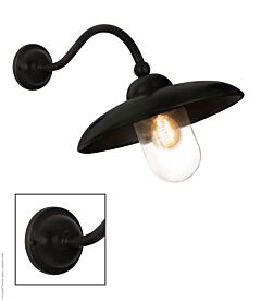 Lucco buitenlamp Donkerbruin/zwart