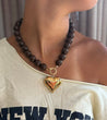 Ketting Bruin XXL met hart