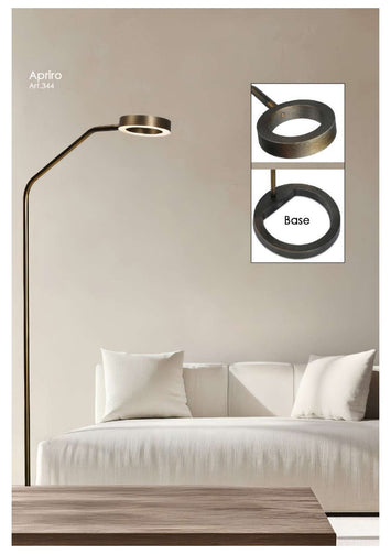 Apriro vloerlamp Donker messing sfeer