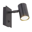 Tubino wandspot Mat zwart/bruine finish