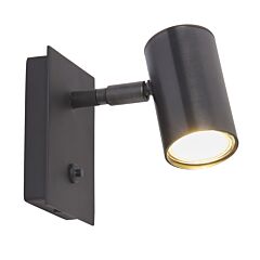Tubino wandspot Mat zwart/bruine finish