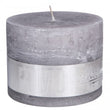 Rustic Suede grey Block candle