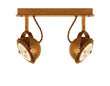 Lupia 2 spot LED Bruin patina
